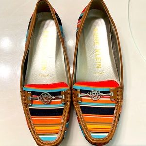 Anne Klein Striped Flats